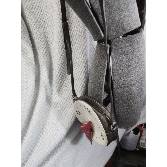 Charming Charlie Handbags - Charming Charlie Clock Purse Handbag Shoulder Bag Faux Leather Black